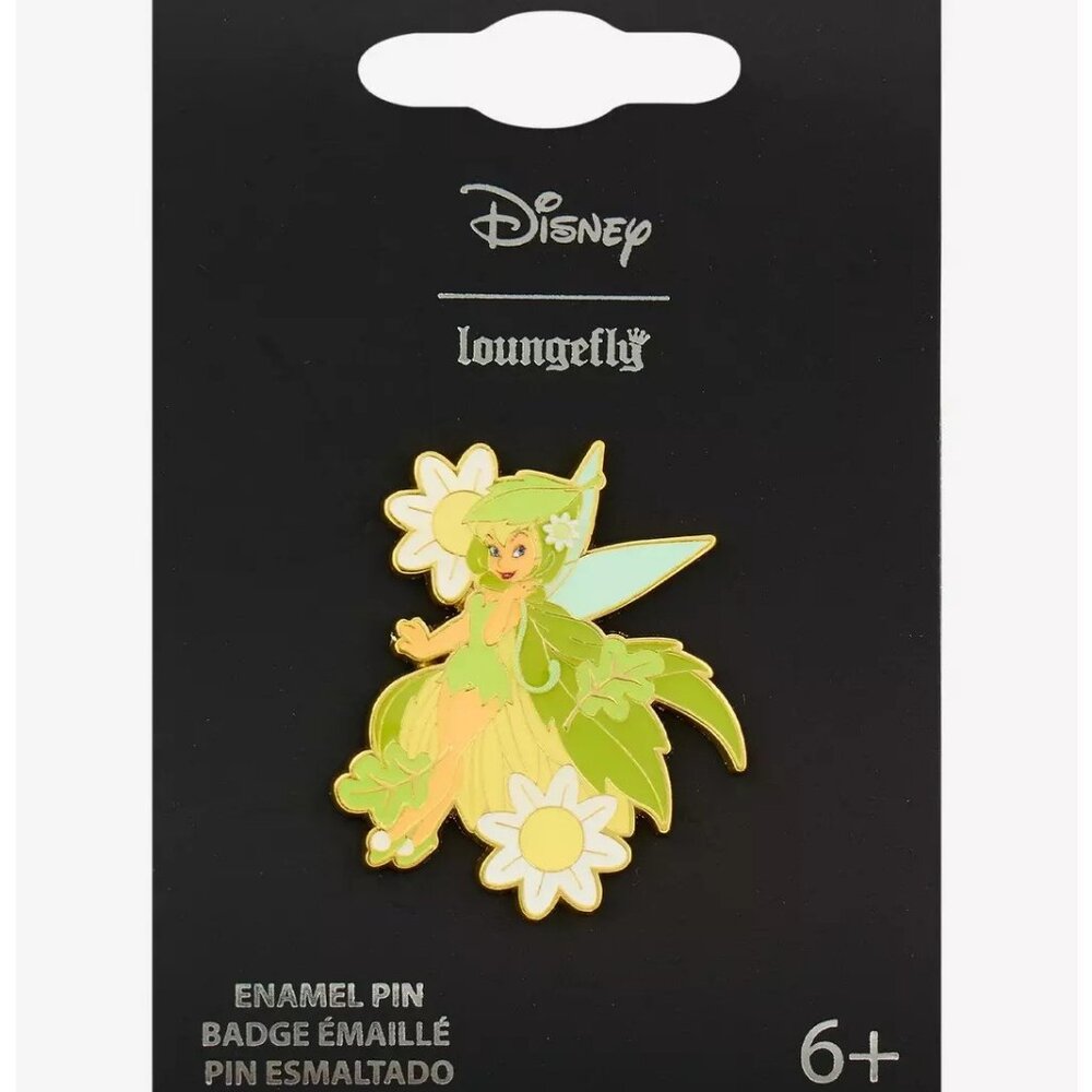 Loungefly Disney Tinker Bell Pin Cape Floral Enamel Pin Authentic New On Card